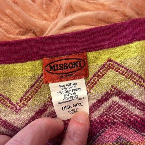 Missoni Target Purple Green Zigzag Baby Blanket Chevron Knit Sweater Security - Picture 5 of 5